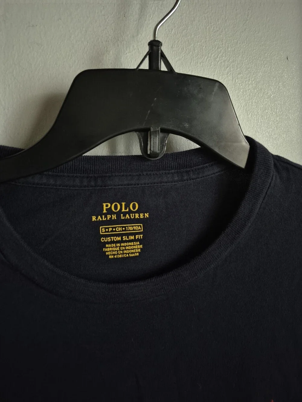 Polo by Ralph Lauren Black Short Sleeve Crewneck Tee with Red Pony